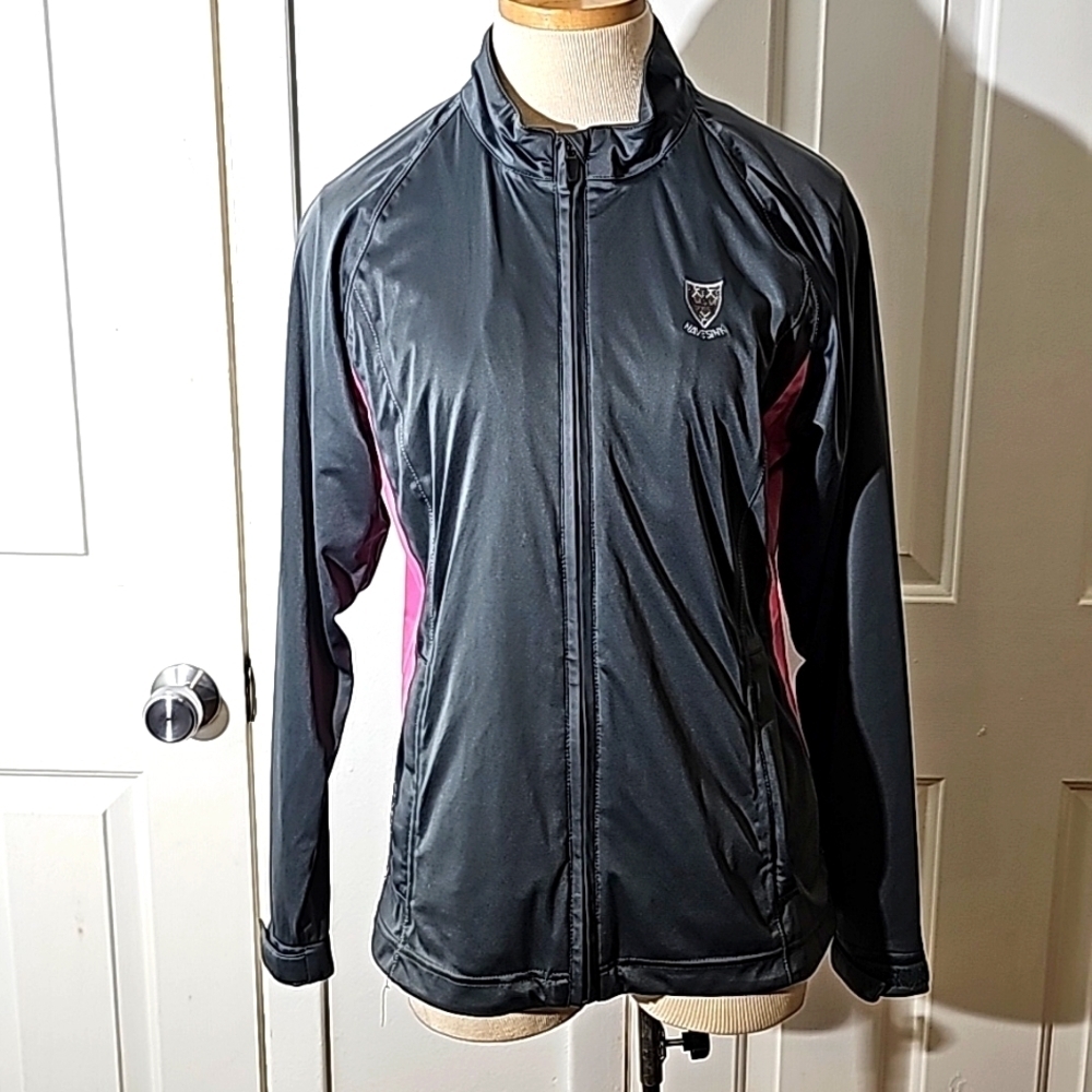 Sun‎ Mountain womens rainflex waterproof breathable, jacket pink/gray. Me…